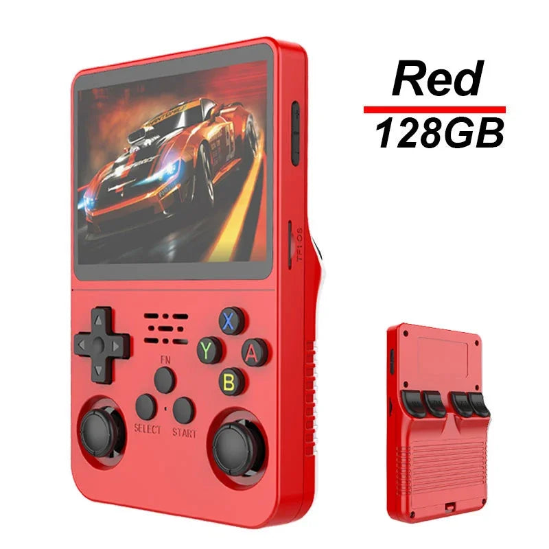 128G R36S Retro Handheld Video Game Console Linux System 3.5 Inch IPS Screen R35s Pro Portable Pocket Video Player 64GB Games